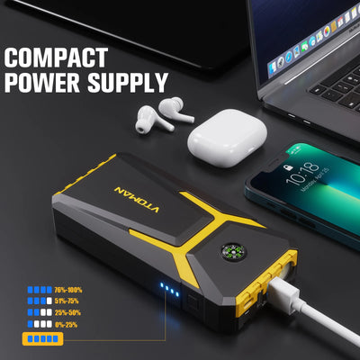 Booster de Batterie Démarreur de Secours 2000A 12V - vue de trois-quarts - Becquet Voiture
