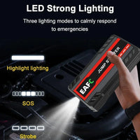 Booster de Batterie Démarreur de Secours 600A 12V avec Lampe LED - vue de profil - Becquet Voiture