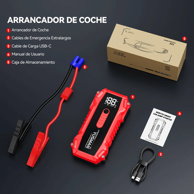 Booster de Batterie Démarreur de Secours 7000A 12V - détail du montage - Becquet Voiture