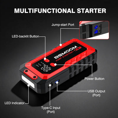 Booster de Batterie Démarreur de Secours 7000A 12V - packshot studio - Becquet Voiture