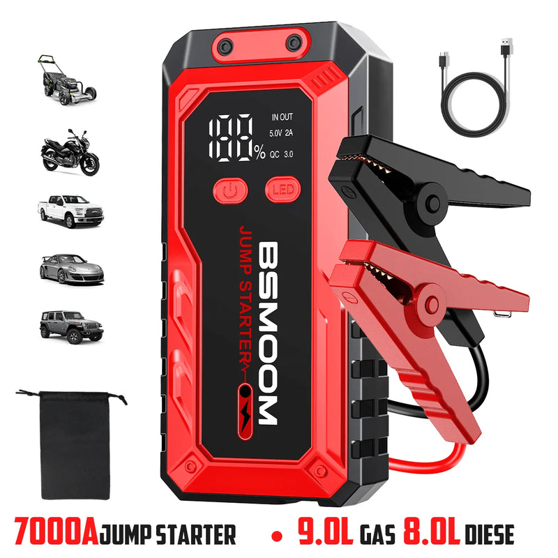 Booster de Batterie Démarreur de Secours 7000A 12V - vue de dessus - Becquet Voiture