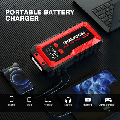 Booster de Batterie Démarreur de Secours 7000A 12V - vue de trois-quarts - Becquet Voiture