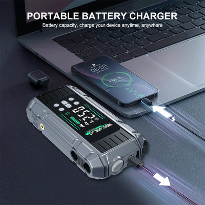 Booster de Batterie Voiture 12V 26800mAh avec Compresseur d'Air - packshot studio - Becquet Voiture