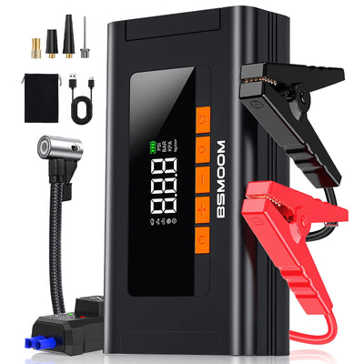 Booster de Batterie Voiture 12V 26800mAh avec Compresseur d'Air - vue arrière 2 - Becquet Voiture