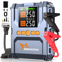 Booster de Batterie Voiture 12V 26800mAh avec Compresseur d'Air - vue de face 2 - Becquet Voiture