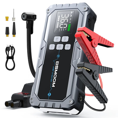 Booster de Batterie Voiture 12V 26800mAh avec Compresseur d'Air - vue de trois-quarts 2 - Becquet Voiture