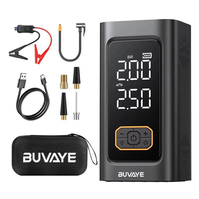 Booster de Démarrage Voiture Portable 10000 mAh avec Compresseur - détail du montage - Becquet Voiture