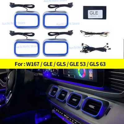 Bouches d'Aération Lumière d'Ambiance Mercedes GLE GLS - en situation - Becquet Voiture