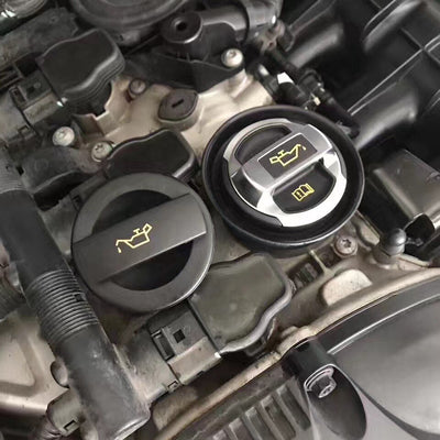 Bouchon Alu Huile Eau Type Audi R8 VW Golf - vue de trois-quarts - Becquet Voiture