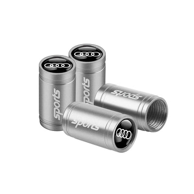 Bouchon Valve Audi Aluminium argent - installé sur véhicule - Becquet Voiture