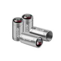 Bouchon Valve Audi Aluminium argent - packshot studio - Becquet Voiture