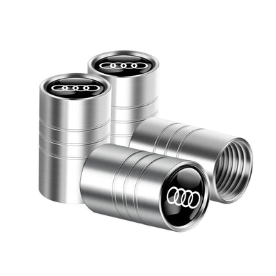 Bouchon Valve Audi Aluminium argent - vue arrière - Becquet Voiture