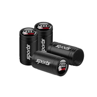 Bouchon Valve Audi Aluminium noir - installé sur véhicule - Becquet Voiture