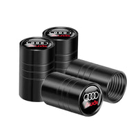 Bouchon Valve Audi Aluminium noir - vue arrière - Becquet Voiture