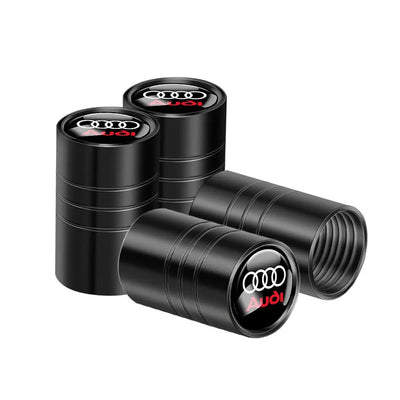 Bouchon Valve Audi Aluminium noir - vue arrière - Becquet Voiture