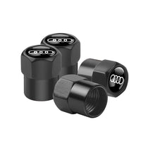 Bouchon Valve Audi Aluminium noir - vue de face - Becquet Voiture