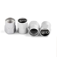 Bouchon Valve Audi métal argent - vue de face - Becquet Voiture