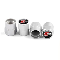 Bouchon Valve Audi métal argent - vue de profil - Becquet Voiture