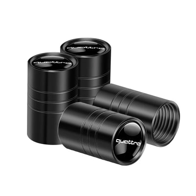 Bouchon Valve Audi Quattro noir - vue de profil - Becquet Voiture