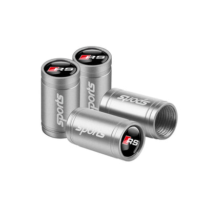 Bouchon Valve Audi RS argent - vue arrière - Becquet Voiture