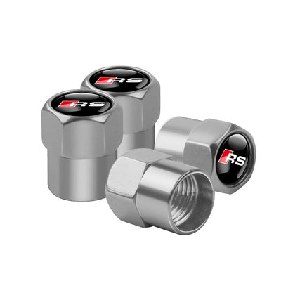 Bouchon Valve Audi RS argent - vue de face - Becquet Voiture