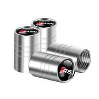 Bouchon Valve Audi RS argent - vue de profil - Becquet Voiture