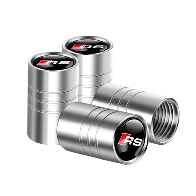Bouchon Valve Audi RS argent - vue de profil - Becquet Voiture