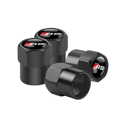 Bouchon Valve Audi RS noir - vue de face - Becquet Voiture