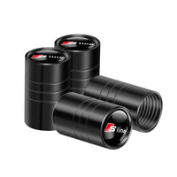 Bouchon Valve Audi S Line noir - vue de trois-quarts - Becquet Voiture