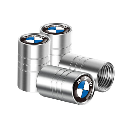 Bouchon Valve BMW aluminium argent - vue de face - Becquet Voiture