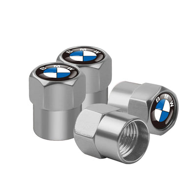 Bouchon Valve BMW aluminium argent - vue de profil - Becquet Voiture