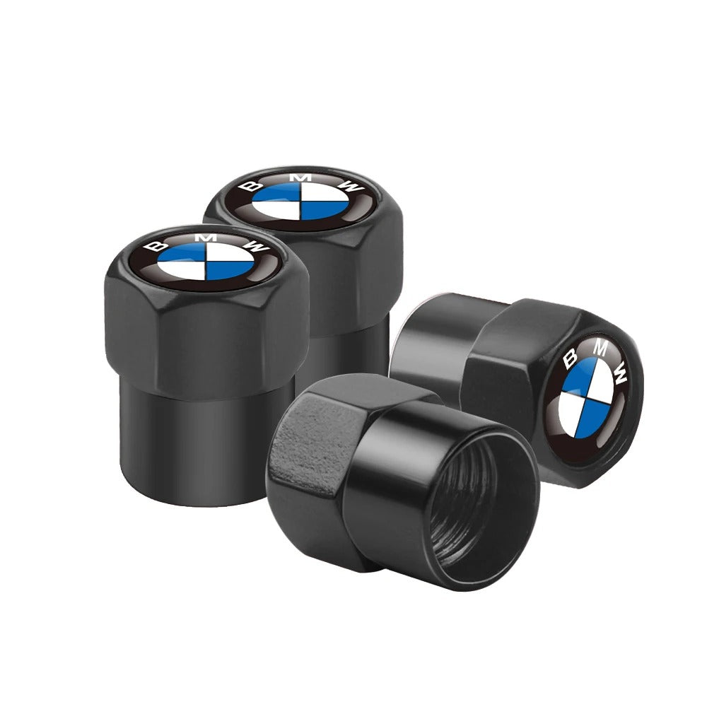 Bouchon Valve BMW aluminium noir - vue de face - Becquet Voiture