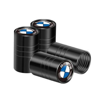 Bouchon Valve BMW aluminium noir - vue de profil - Becquet Voiture