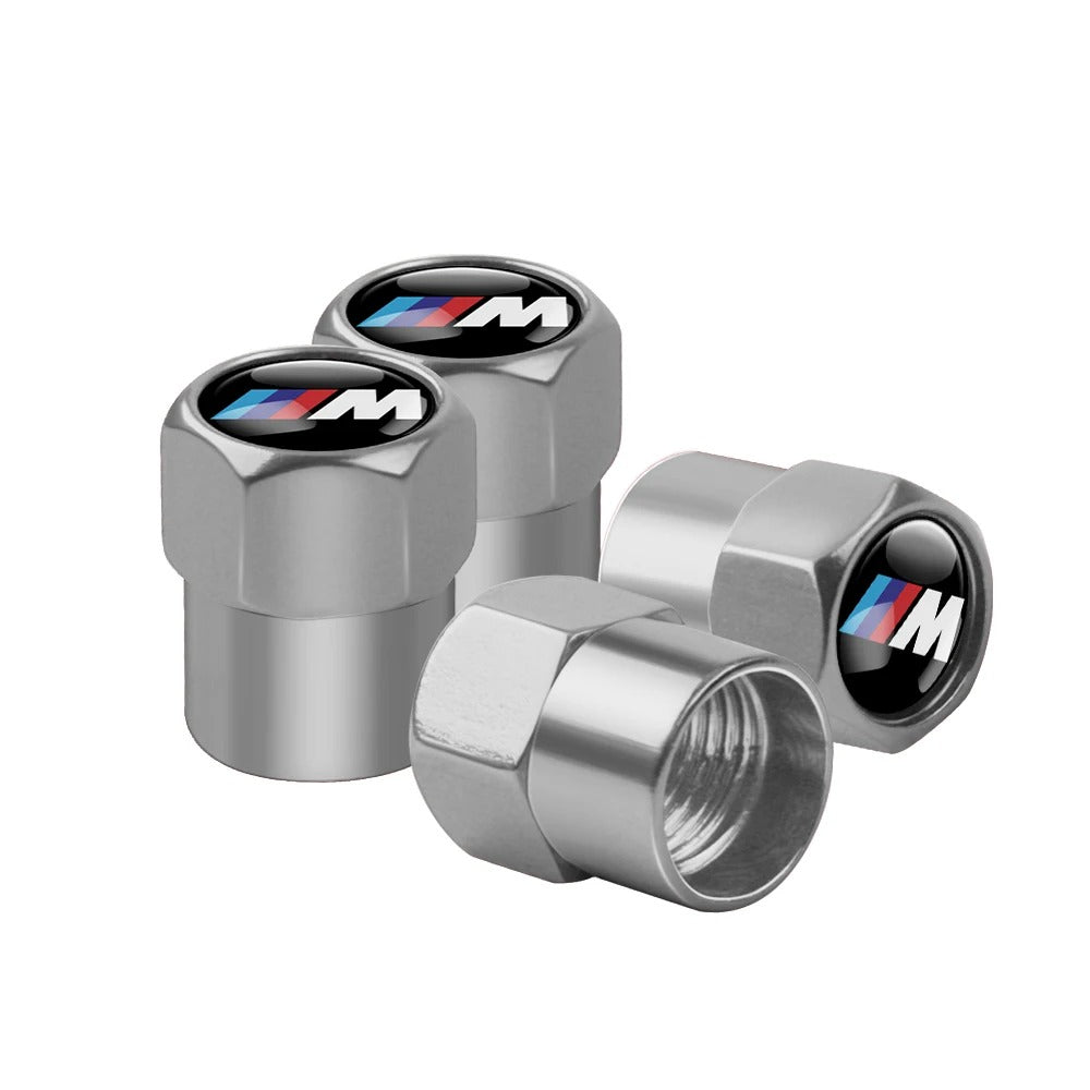 Bouchon Valve BMW M Performance Aluminium Argent - vue de face - Becquet Voiture