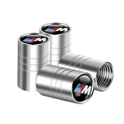 Bouchon Valve BMW M Performance Aluminium Argent - vue de profil - Becquet Voiture