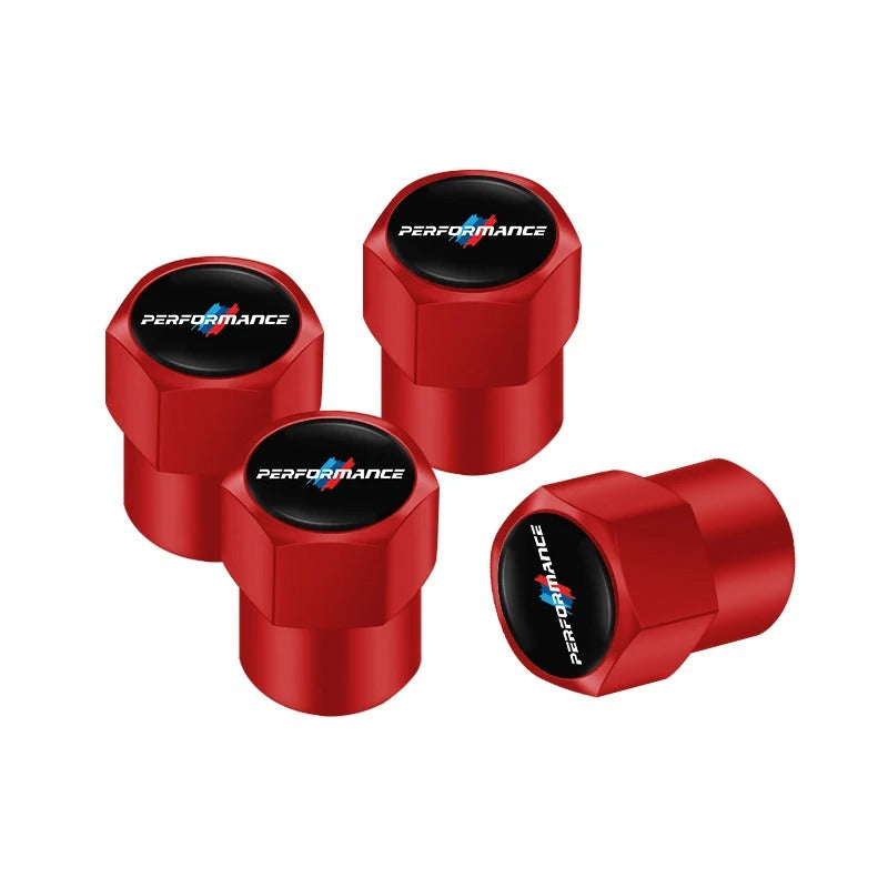 Bouchon Valve BMW M Performance rouge - vue de face - Becquet Voiture