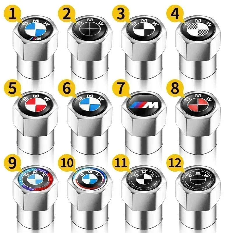 Bouchon Valve BMW métal argent - vue de face - Becquet Voiture