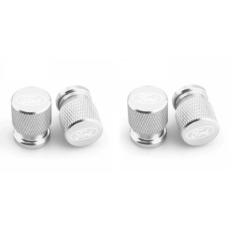 Bouchon Valve Ford Aluminium Argent - vue de face - Becquet Voiture