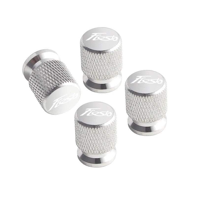 Bouchon Valve Ford Fiesta Aluminium Argent - vue de face - Becquet Voiture