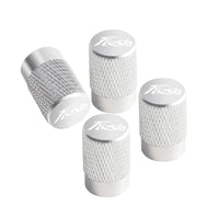 Ford Fiesta Silver Aluminum Valve Cap - side view - Becquet Voiture