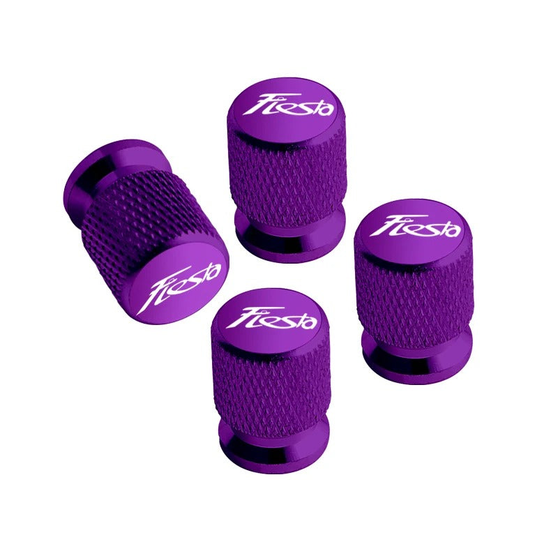 Bouchon Valve Ford Fiesta Aluminium Violet - vue de face - Becquet Voiture