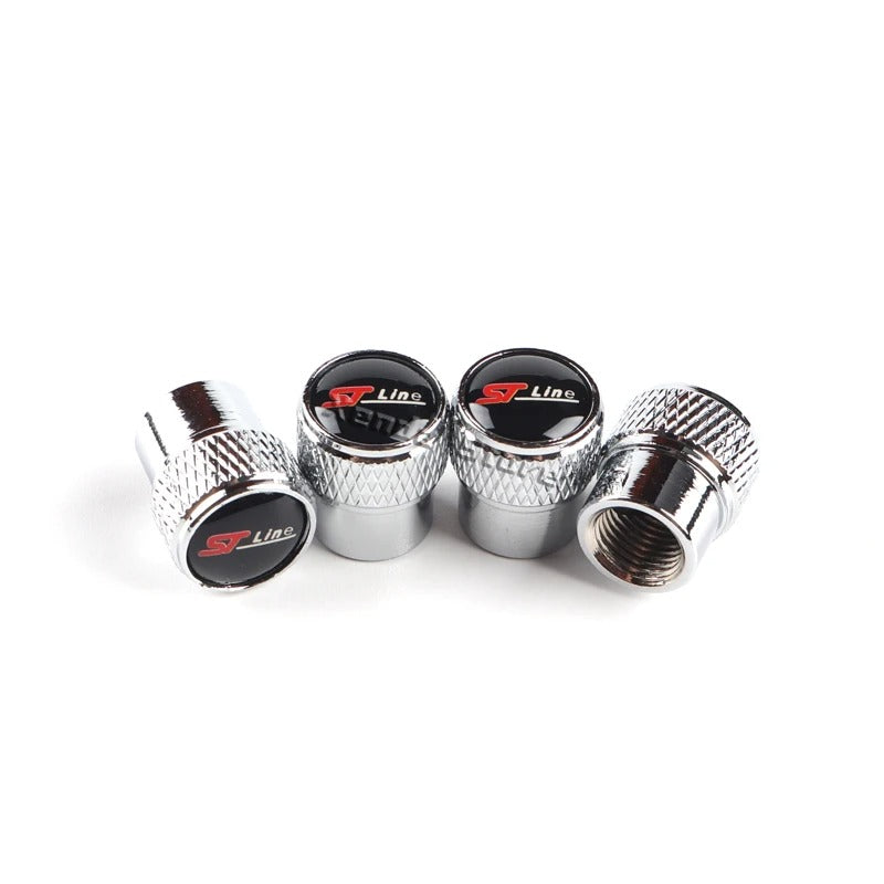 Bouchon Valve Ford ST Line Argent - vue de face - Becquet Voiture