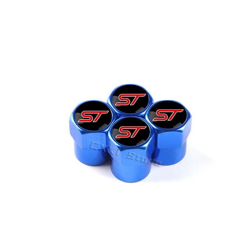 Bouchon Valve Ford ST Line Bleu - vue de face - Becquet Voiture