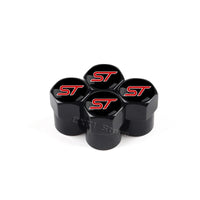 Black Ford ST-Line Valve Cap - side view - Becquet Voiture
