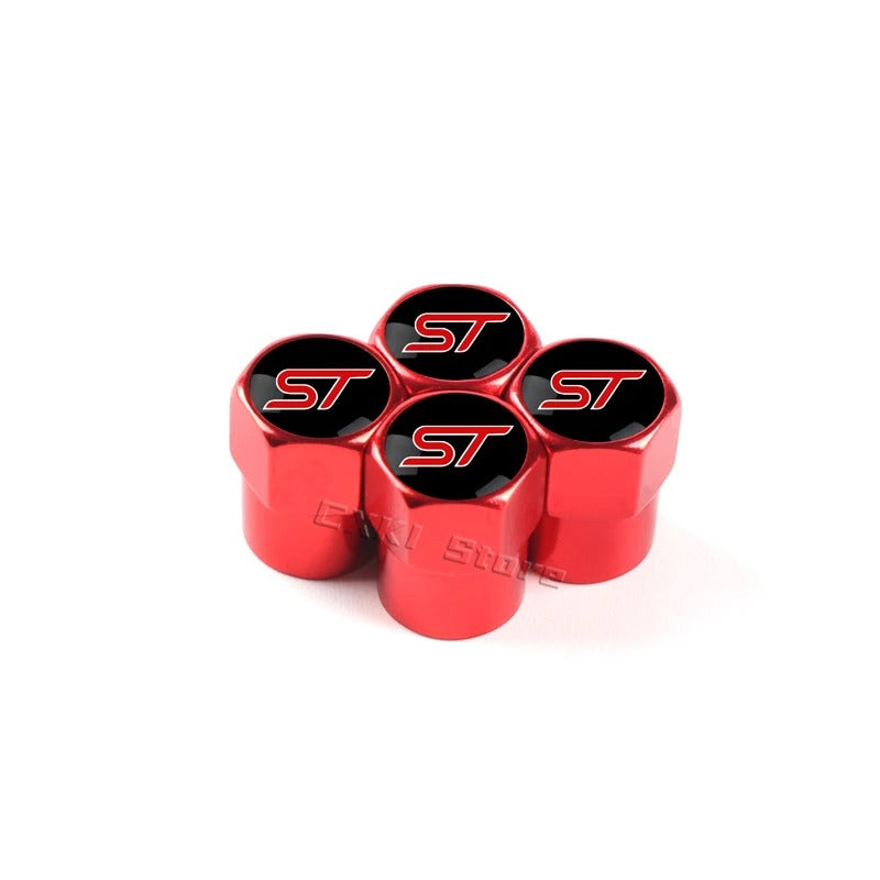 Bouchon Valve Ford ST Line Rouge - vue de face - Becquet Voiture