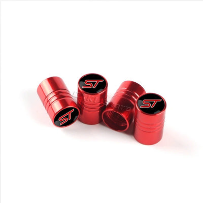 Bouchon Valve Ford ST Line Rouge - vue de profil - Becquet Voiture
