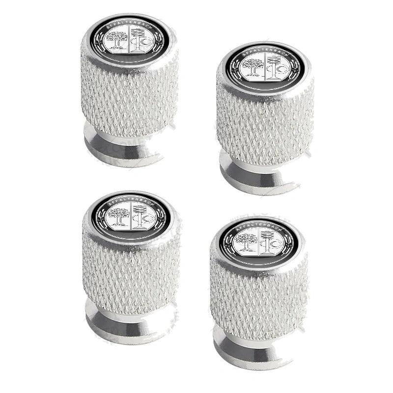 Bouchon Valve Mercedes AFFALTERBACH argent - vue de face - Becquet Voiture