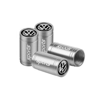 Bouchon Valve Volkswagen Aluminium argent - détail du montage - Becquet Voiture