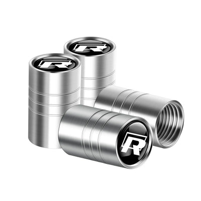 Bouchon Valve Volkswagen Aluminium argent - installé sur véhicule - Becquet Voiture