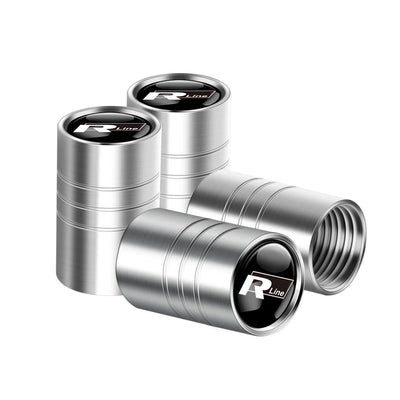 Bouchon Valve Volkswagen Aluminium argent - packshot studio - Becquet Voiture